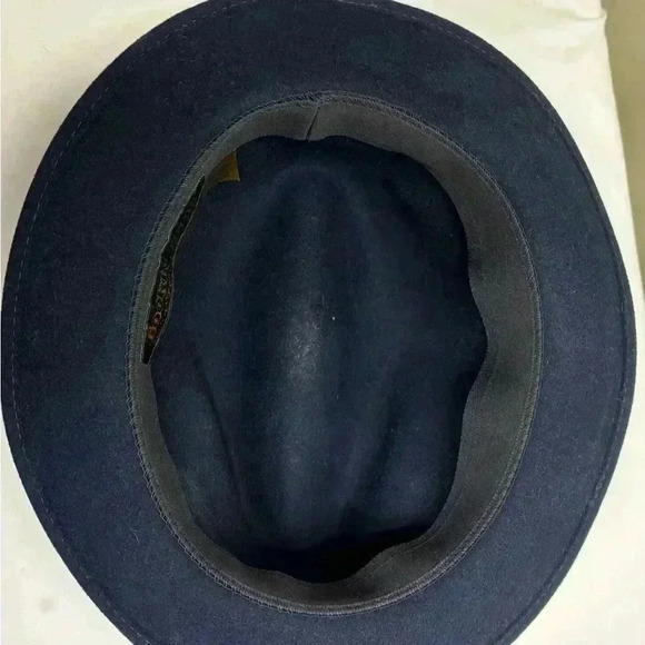 GOORIN BROS. Authentic Men’s Wool Fedora Hat Color Blue Size Medium - Picture 6 of 7